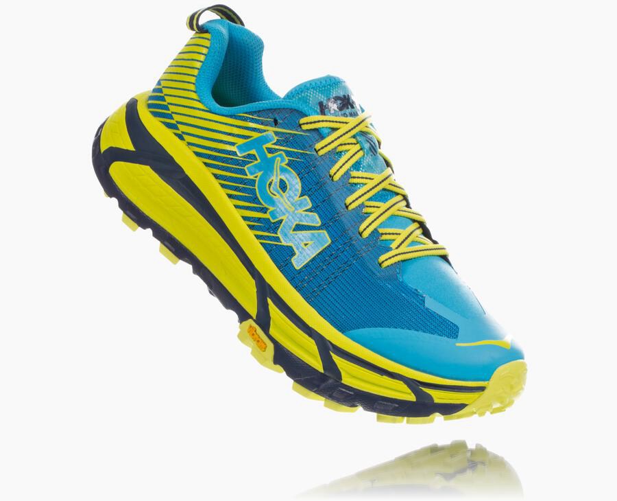 Tenis Hoka One One Trail Hombre Azules/Verdes - Evo Mafate 2 - RIZN65294